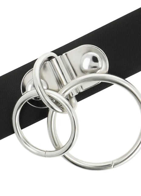 COQUETTE CHIC DESIRE - DOPPELRING-HALSBAND AUS VEGANEM LEDER - Halskette