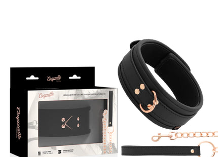 COQUETTE CHIC DESIRE - FANTASY-HALSKETTE AUS VEGANEM LEDER MIT RIEMEN UND NEOPRENFUTTER