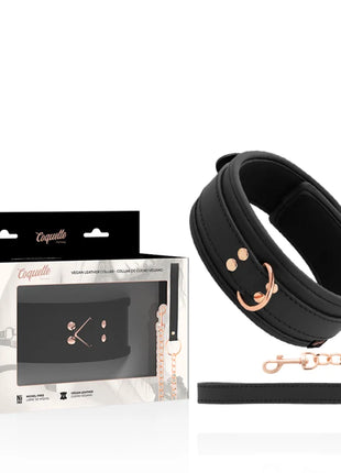 COQUETTE CHIC DESIRE - FANTASY-HALSKETTE AUS VEGANEM LEDER MIT RIEMEN UND NEOPRENFUTTER
