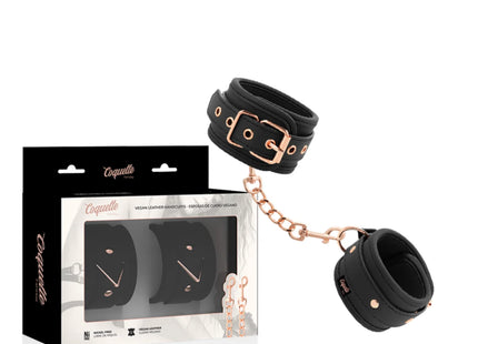 COQUETTE CHIC DESIRE - FANTASY-HANDSCHELLEN AUS VEGANEM LEDER MIT NOPRENE-FUTTER