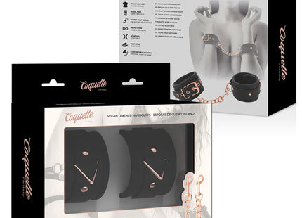 COQUETTE CHIC DESIRE - FANTASY-HANDSCHELLEN AUS VEGANEM LEDER MIT NOPRENE-FUTTER