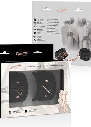 COQUETTE CHIC DESIRE - FANTASY-HANDSCHELLEN AUS VEGANEM LEDER MIT NOPRENE-FUTTER