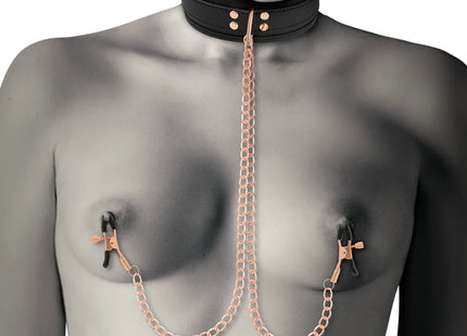 COQUETTE CHIC DESIRE - FANTASY-NIPPELKLEMMEN-HALSKETTE MIT NEOPRENFUTTER