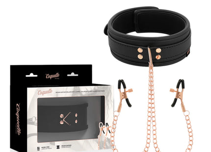 COQUETTE CHIC DESIRE - FANTASY-NIPPELKLEMMEN-HALSKETTE MIT NEOPRENFUTTER