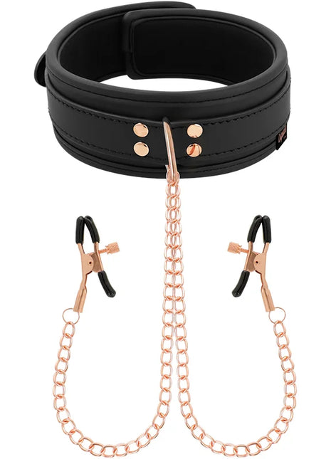 COQUETTE CHIC DESIRE - FANTASY-NIPPELKLEMMEN-HALSKETTE MIT NEOPRENFUTTER