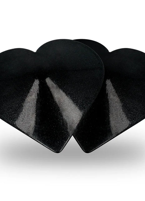 COQUETTE CHIC DESIRE - NIPPELCOVER MIT SCHWARZEN HERZEN - Nippelcover