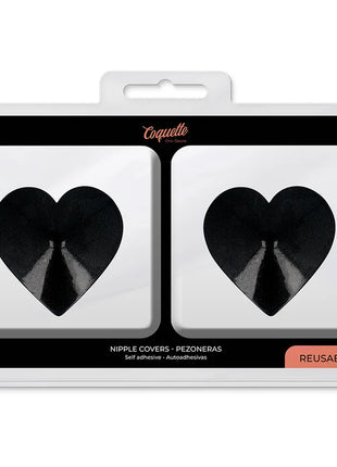 COQUETTE CHIC DESIRE - NIPPELCOVER MIT SCHWARZEN HERZEN - Nippelcover