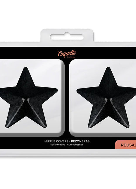 COQUETTE CHIC DESIRE - NIPPELCOVER MIT SCHWARZEN STERNEN - Nippelcover