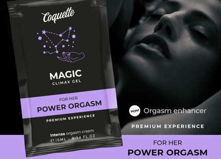 Black und purple coquette magic climax gel packet mit sternbilddesign für ihren powerorgasmus 10 ml gel