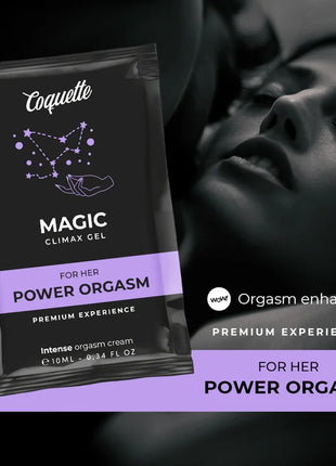 Black und purple coquette magic climax gel packet mit sternbilddesign für ihren powerorgasmus 10 ml gel