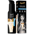 Schwarze pumpflasche coquette vegan wasserbasiertes schmiermittel cookiefrutti mit glänzendem finish und dessertbild