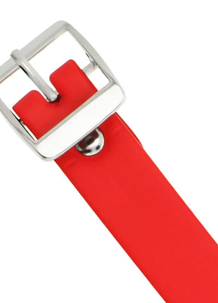 COQUETTE CHIC DESIRE - ROTE HALSKETTE AUS VEGANEM LEDER FETISCH-ACCESSOIRE FÜR FRAUEN - Halskette