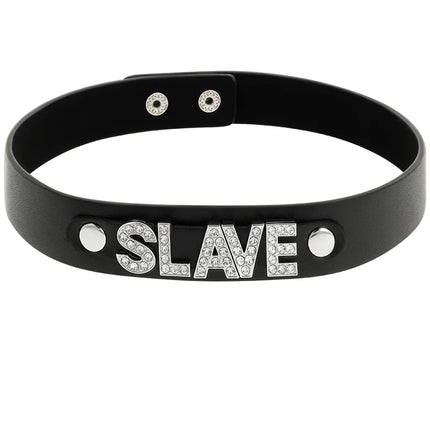 COQUETTE CHIC DESIRE - SKLAVEN-HALSBAND AUS VEGANEM LEDER - Halskette