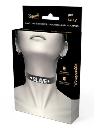COQUETTE CHIC DESIRE - SKLAVEN-HALSBAND AUS VEGANEM LEDER - Halskette
