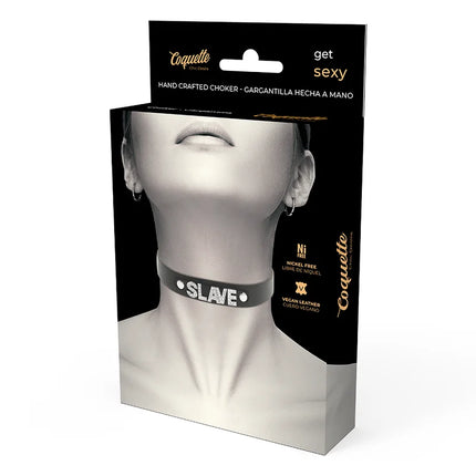COQUETTE CHIC DESIRE - SKLAVEN-HALSBAND AUS VEGANEM LEDER - Halskette