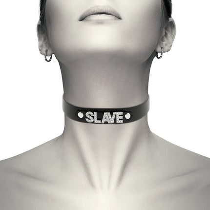 COQUETTE CHIC DESIRE - SKLAVEN-HALSBAND AUS VEGANEM LEDER - Halskette