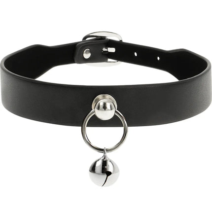 COQUETTE CHIC DESIRE - VEGANE LEDER-HALSKETTE DAMEN-ACCESSOIRE RASSEL/REIFEN - Halskette