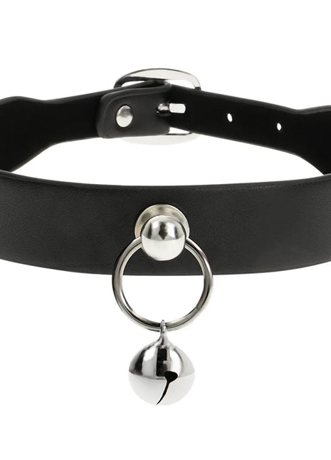 COQUETTE CHIC DESIRE - VEGANE LEDER-HALSKETTE DAMEN-ACCESSOIRE RASSEL/REIFEN - Halskette