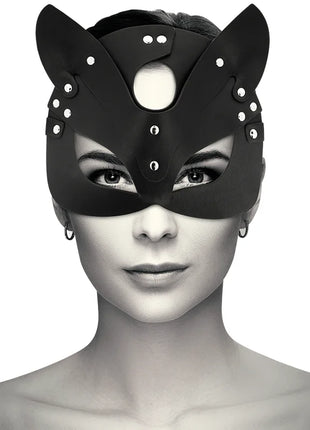 COQUETTE CHIC DESIRE - VEGANE LEDERMASKE MIT KATZENOHREN - Kunstledermaske