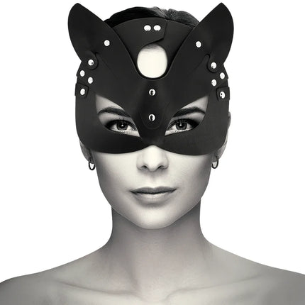 COQUETTE CHIC DESIRE - VEGANE LEDERMASKE MIT KATZENOHREN - Kunstledermaske
