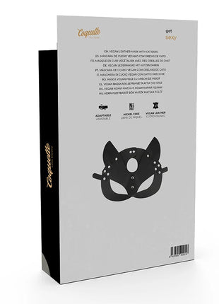 COQUETTE CHIC DESIRE - VEGANE LEDERMASKE MIT KATZENOHREN - Kunstledermaske