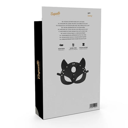 COQUETTE CHIC DESIRE - VEGANE LEDERMASKE MIT KATZENOHREN - Kunstledermaske