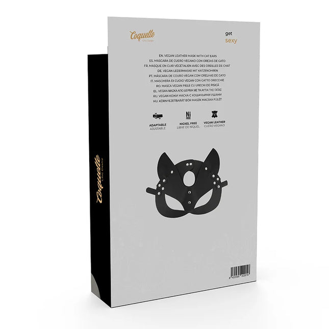 COQUETTE CHIC DESIRE - VEGANE LEDERMASKE MIT KATZENOHREN - Kunstledermaske