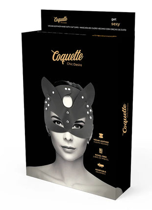 COQUETTE CHIC DESIRE - VEGANE LEDERMASKE MIT KATZENOHREN - Kunstledermaske