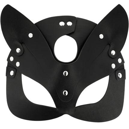 COQUETTE CHIC DESIRE - VEGANE LEDERMASKE MIT KATZENOHREN - Kunstledermaske