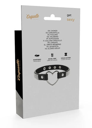 COQUETTE CHIC DESIRE - VEGANES LEDER-HALSBAND MIT HERZ - Halskette