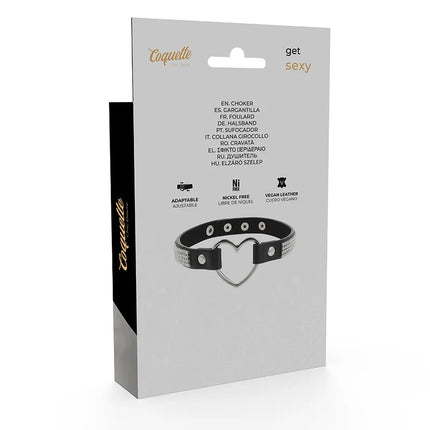 COQUETTE CHIC DESIRE - VEGANES LEDER-HALSBAND MIT HERZ - Halskette