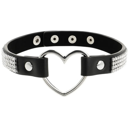 COQUETTE CHIC DESIRE - VEGANES LEDER-HALSBAND MIT HERZ - Halskette