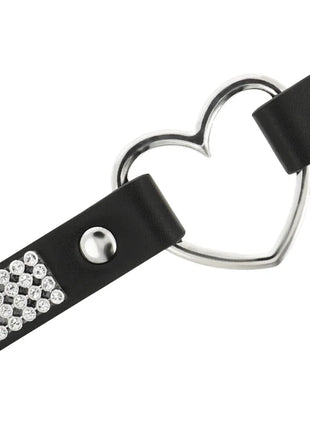 COQUETTE CHIC DESIRE - VEGANES LEDER-HALSBAND MIT HERZ - Halskette