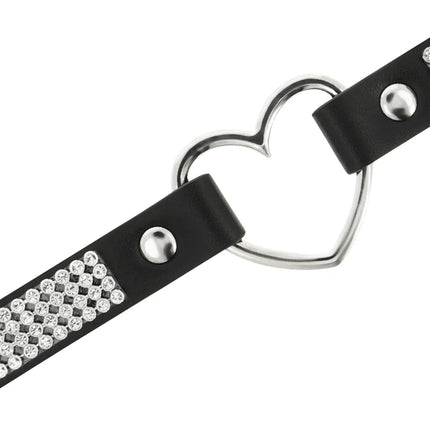 COQUETTE CHIC DESIRE - VEGANES LEDER-HALSBAND MIT HERZ - Halskette