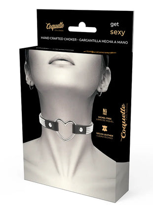 COQUETTE CHIC DESIRE - VEGANES LEDER-HALSBAND MIT HERZ - Halskette