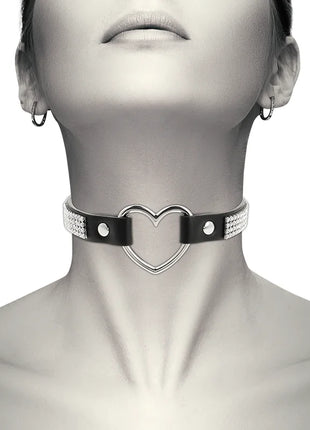 COQUETTE CHIC DESIRE - VEGANES LEDER-HALSBAND MIT HERZ - Halskette