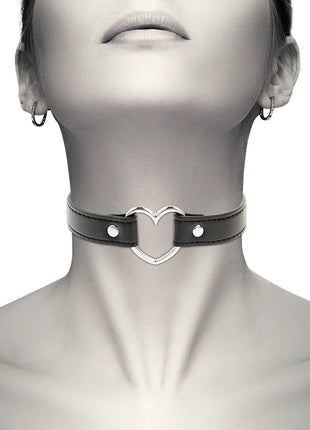 COQUETTE CHIC DESIRE - VEGANES LEDER-HALSKETTE-HERZ-ACCESSOIRE - Halskette