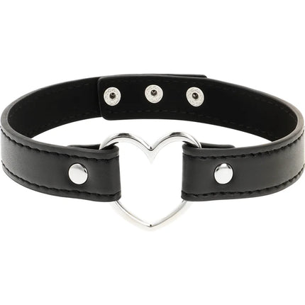 COQUETTE CHIC DESIRE - VEGANES LEDER-HALSKETTE-HERZ-ACCESSOIRE - Halskette