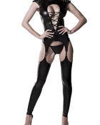 Corsagen-Set 20212 von Grey Velvet - S / schwarz - Bodystocking-Ouvert