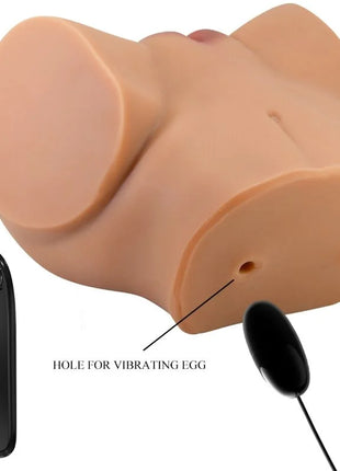 CRAZY BULL - EMILIA ASS VIBRATOR MIT REALISTISCHER VAGINA UND ANUS-FLEISCH-FERNBEDIENUNG