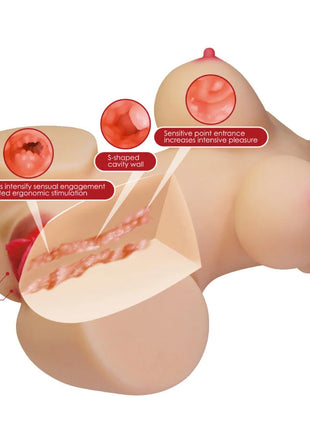 CRAZY BULL - EMMA REALISTISCHER WEIBLICHER TORSO VAGINA UND ANAL 4,8 KG
