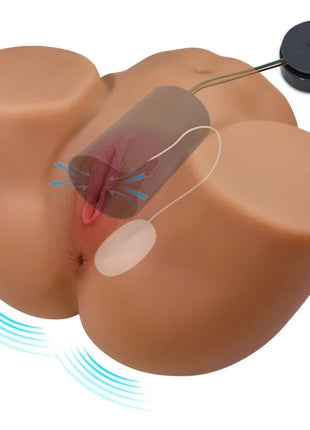 CRAZY BULL - GERIANN REALISTISCHER WEIBLICHER PO-VIBRATOR UND SAUGER MIT TON 5,5 KG