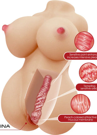 CRAZY BULL - HERTA MINI TORSO REALISTISCHE WEIBLICHE VAGINA 497 G