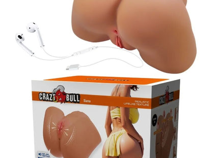 CRAZY BULL - ILANA REALISTISCHER WEIBLICHER PO-VIBRATOR UND SAUGER MIT TON 6,8 KG