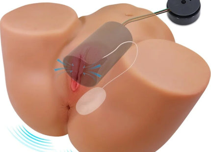 CRAZY BULL - ILANA REALISTISCHER WEIBLICHER PO-VIBRATOR UND SAUGER MIT TON 6,8 KG