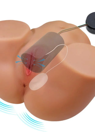 CRAZY BULL - ILANA REALISTISCHER WEIBLICHER PO-VIBRATOR UND SAUGER MIT TON 6,8 KG