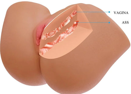 CRAZY BULL - ILANA REALISTISCHER WEIBLICHER PO-VIBRATOR UND SAUGER MIT TON 6,8 KG