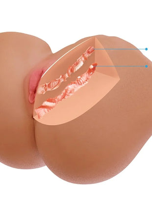 CRAZY BULL - ILANA REALISTISCHER WEIBLICHER PO-VIBRATOR UND SAUGER MIT TON 6,8 KG