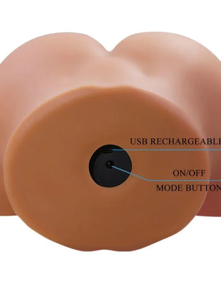 CRAZY BULL - ILANA REALISTISCHER WEIBLICHER PO-VIBRATOR UND SAUGER MIT TON 6,8 KG