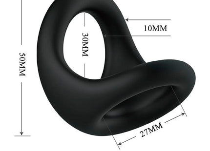 CRAZY BULL – Nestor Ergonomischer Doppelring für Penis & Hoden aus Silikon - Penisring